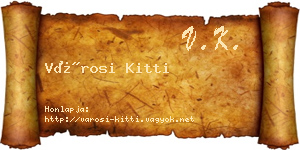 Városi Kitti névjegykártya